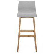 Stoffbarhocker - Eiche - Drift Grau
