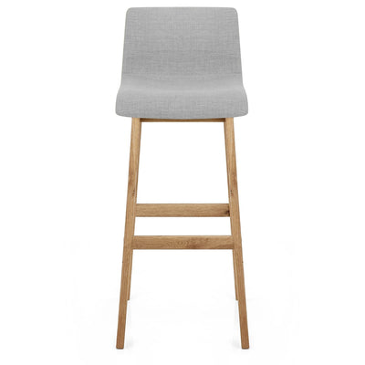 Stoffbarhocker - Eiche - Drift Grau