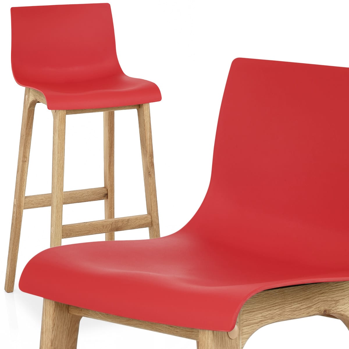 Barhocker Eiche - Drift ABS Rot