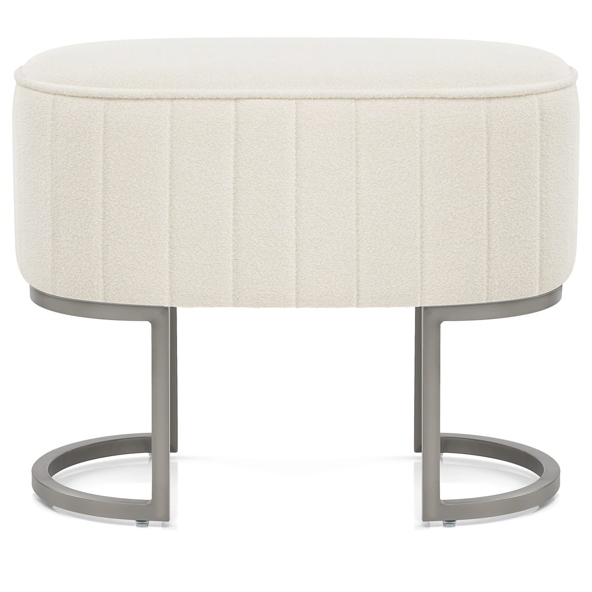 Stoffhocker Graphit - Duet Beige