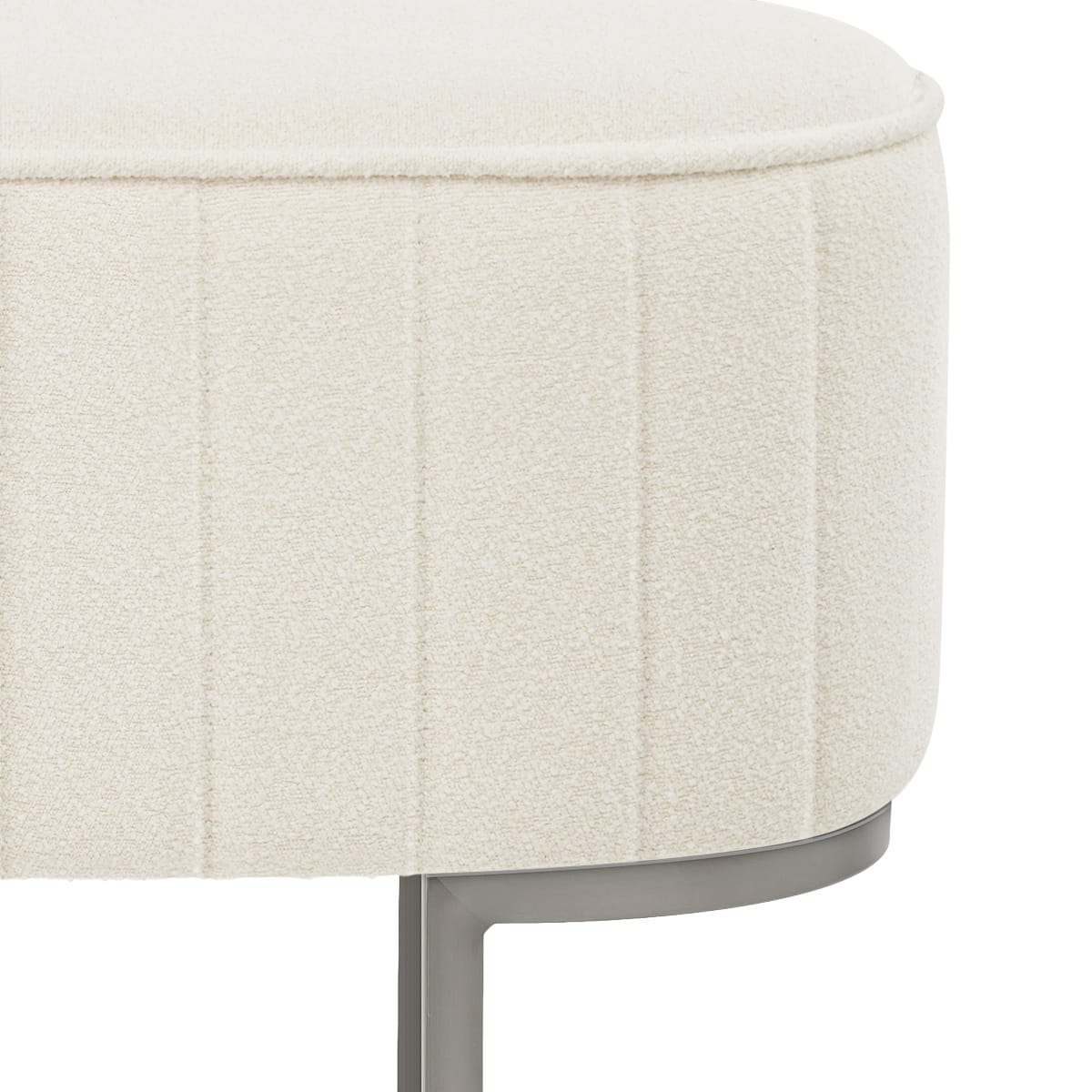 Stoffhocker Graphit - Duet Beige