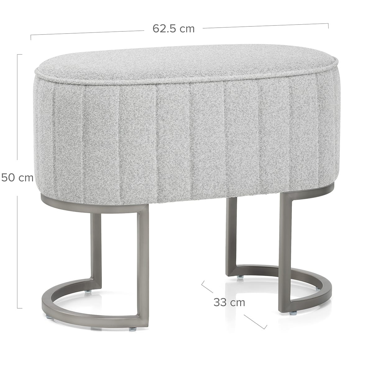 Stoffhocker Graphit - Duet Grau