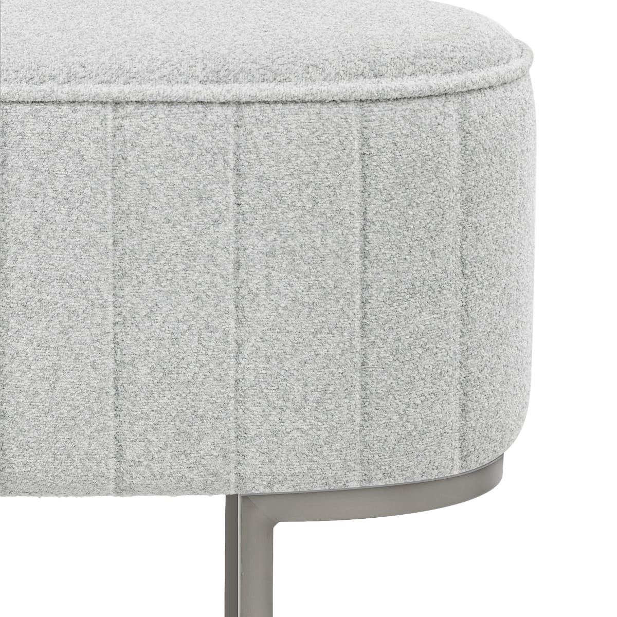 Stoffhocker Graphit - Duet Grau