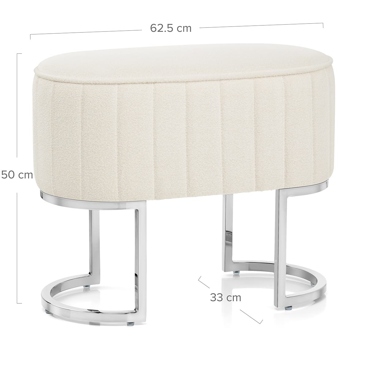 Sgabello Tessuto - Duet Crema