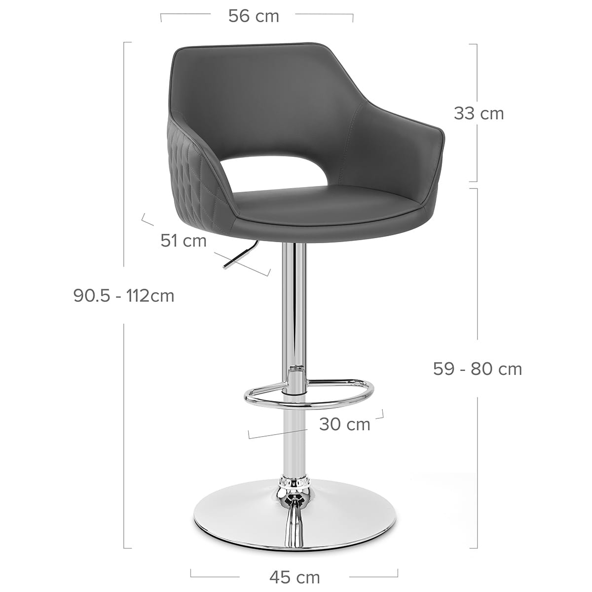 Sgabello Ecopelle - Dune Grigio