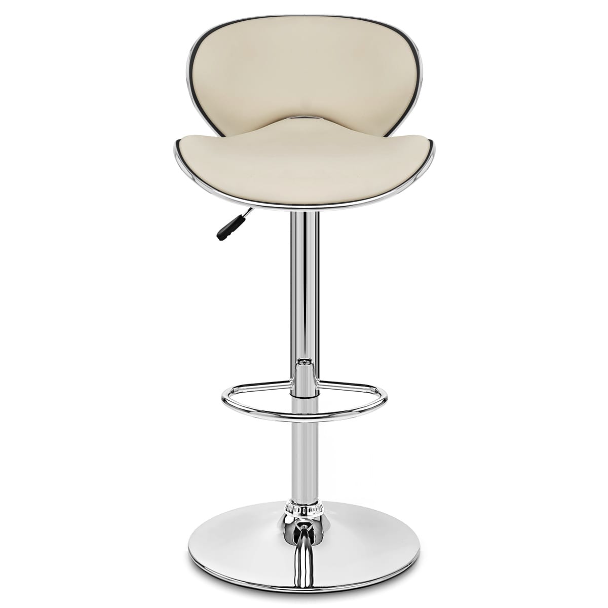 Kunstleder Barhocker Chrom - Felix Beige