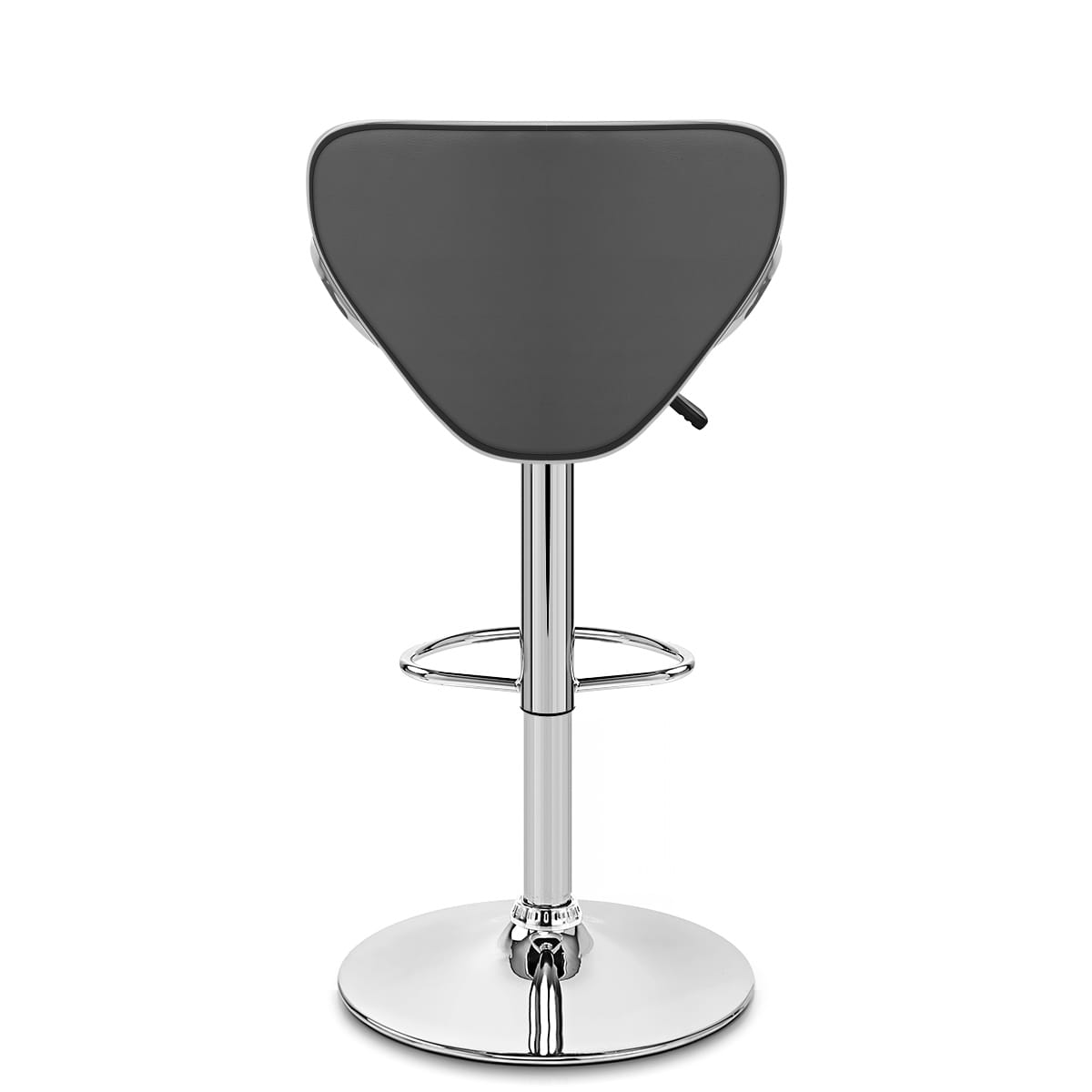 Sgabello Ecopelle Cromato - Felix Grigio