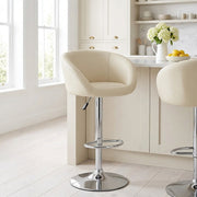 Kunstleder Barhocker Chrom - Eclipse Beige