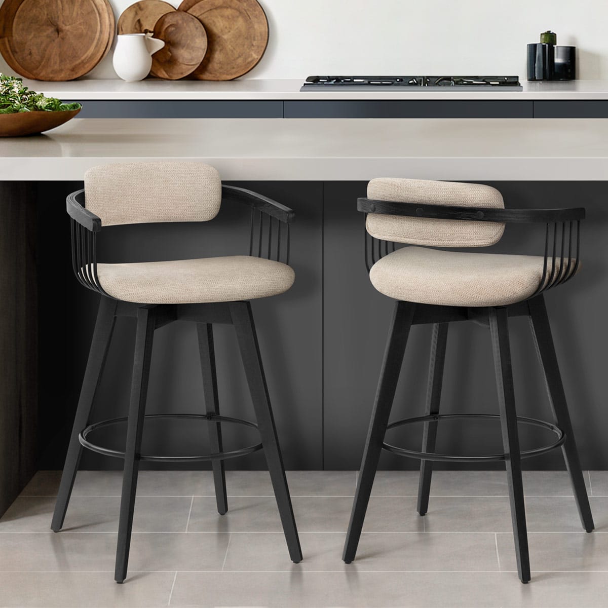 Stoffbarhocker - Electra Beige