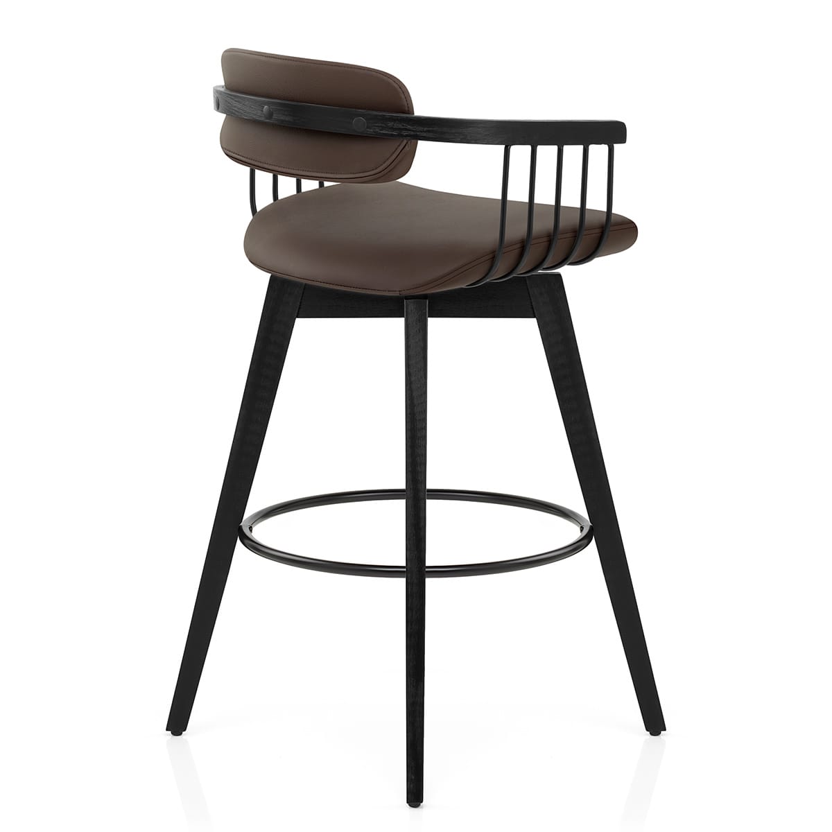 Sgabello Vera Pelle - Electra Marrone
