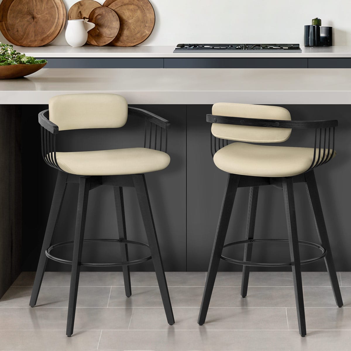 Barhocker Echtleder - Electra Beige