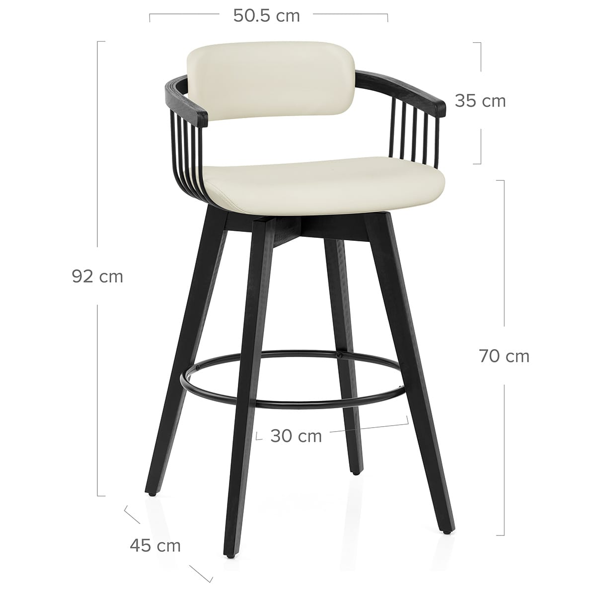 Barhocker Echtleder - Electra Beige
