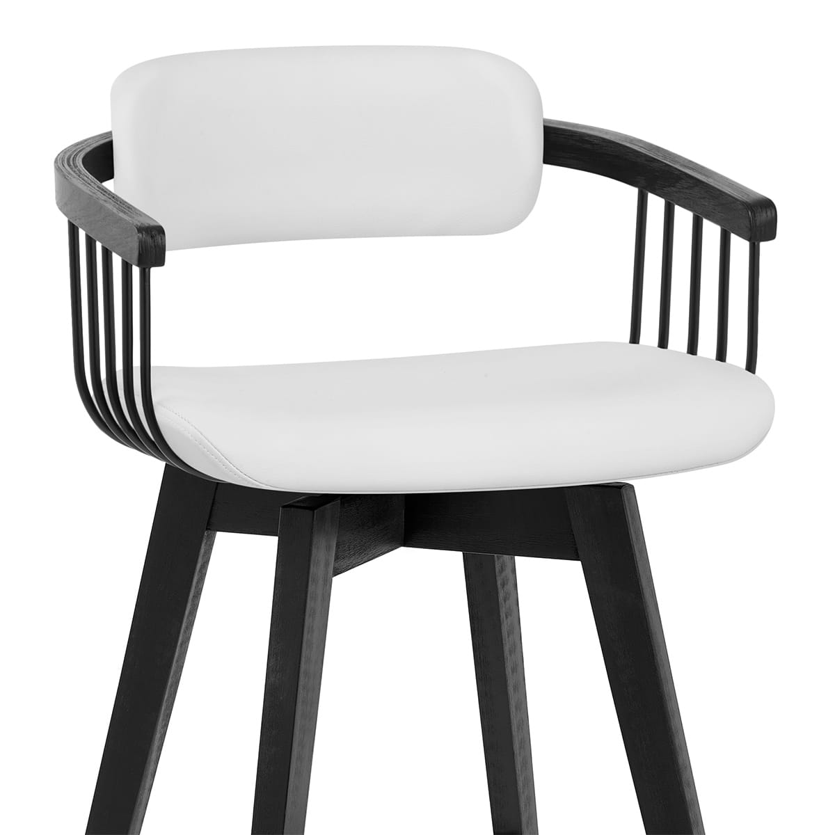 Sgabello Vera Pelle - Electra Bianco