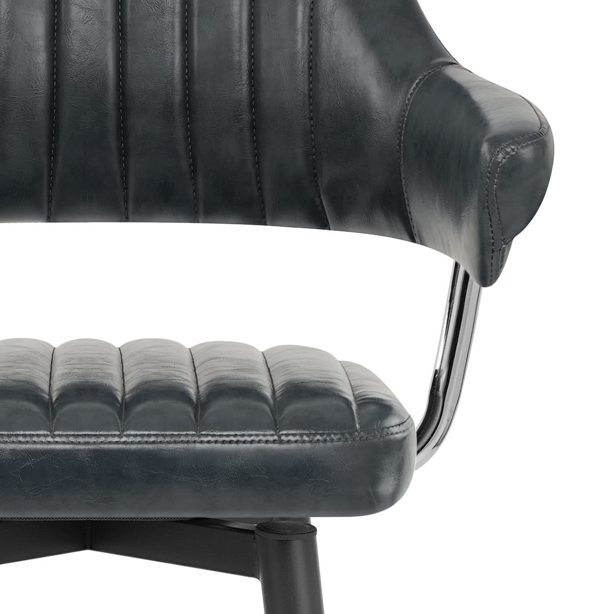 Kunstleder Barhocker Antik - Emily Dunkelblau