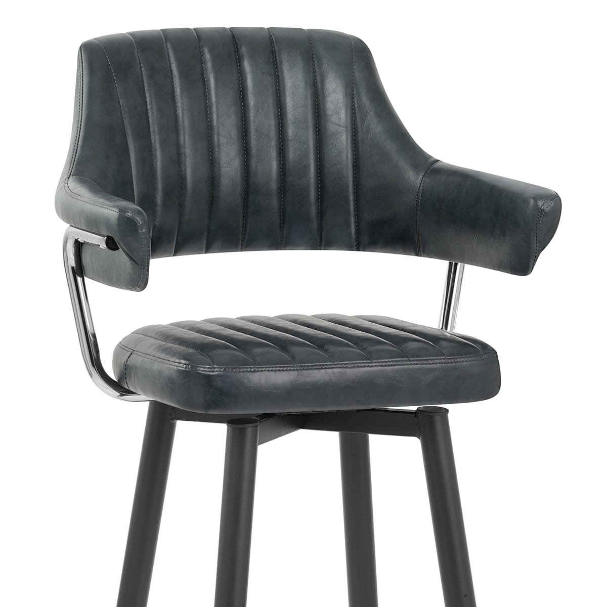 Kunstleder Barhocker Antik - Emily Dunkelblau