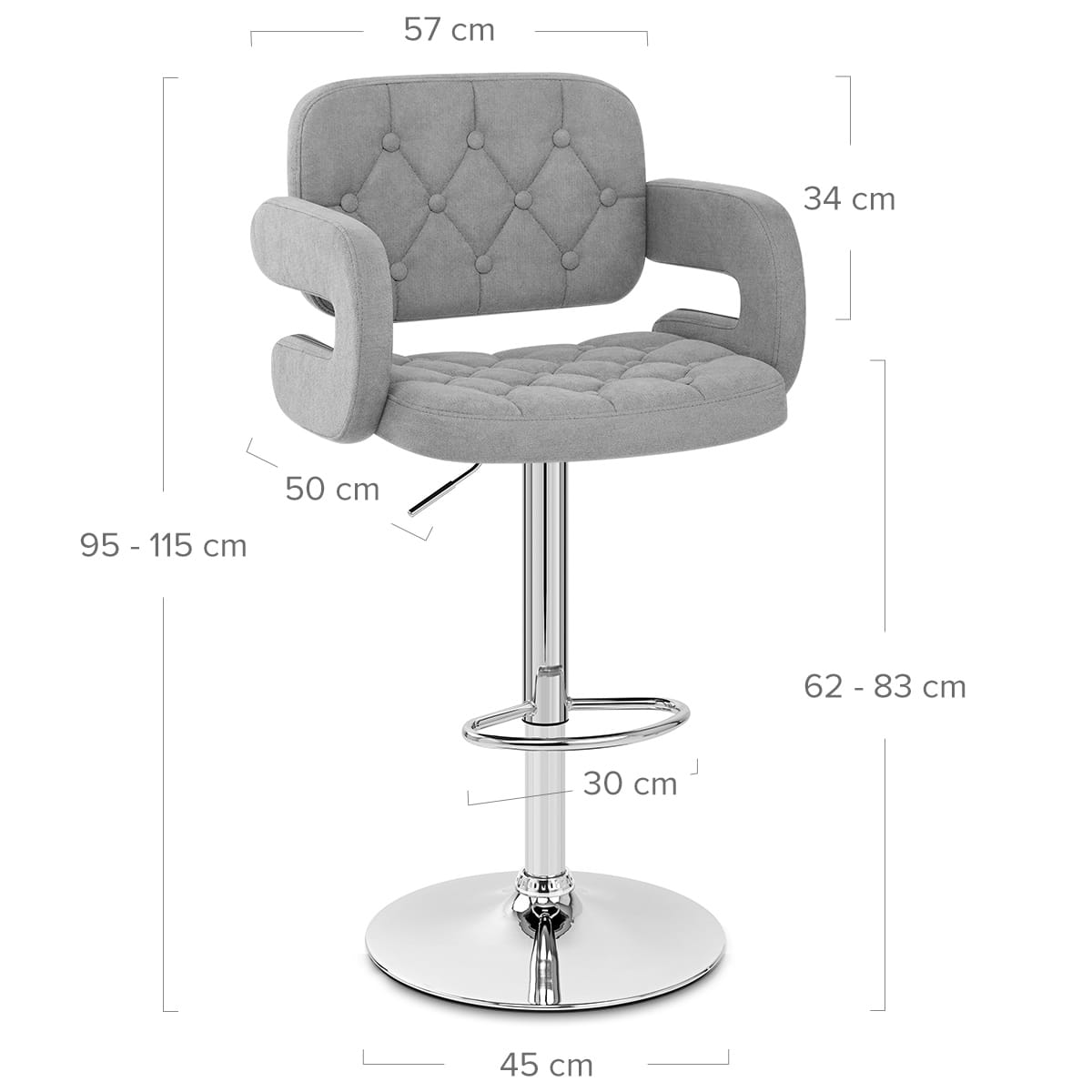 Barhocker Stoff - Encore Grau