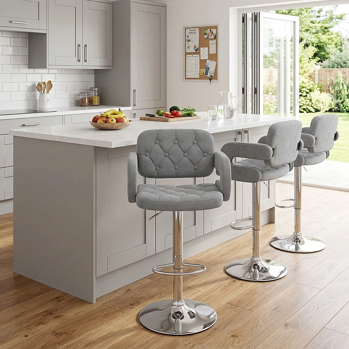 Barhocker Stoff - Encore Grau