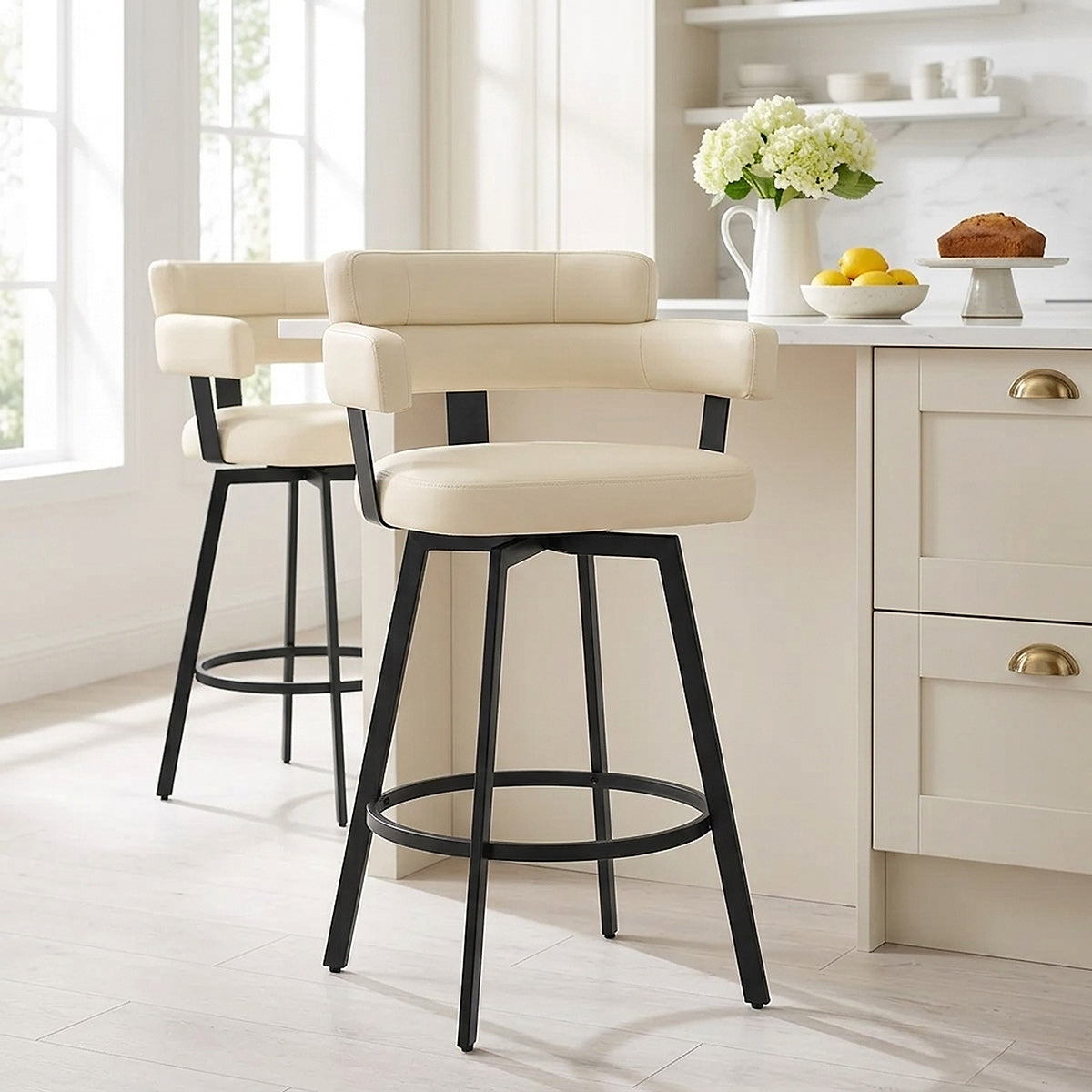 Barhocker Kunstleder - Enzo Beige