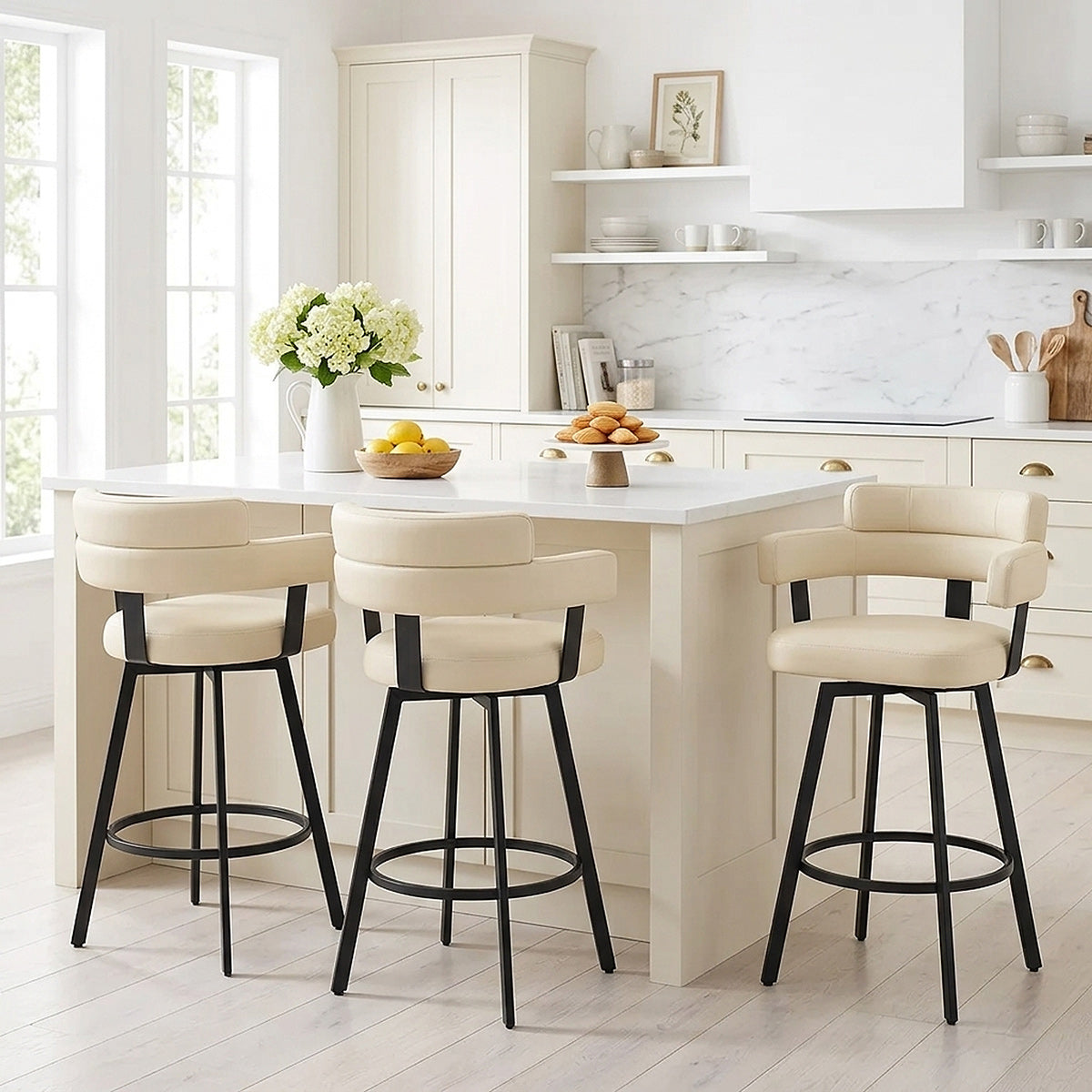 Barhocker Kunstleder - Enzo Beige