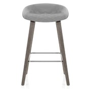 Samt Holz Barhocker - Epic Grau