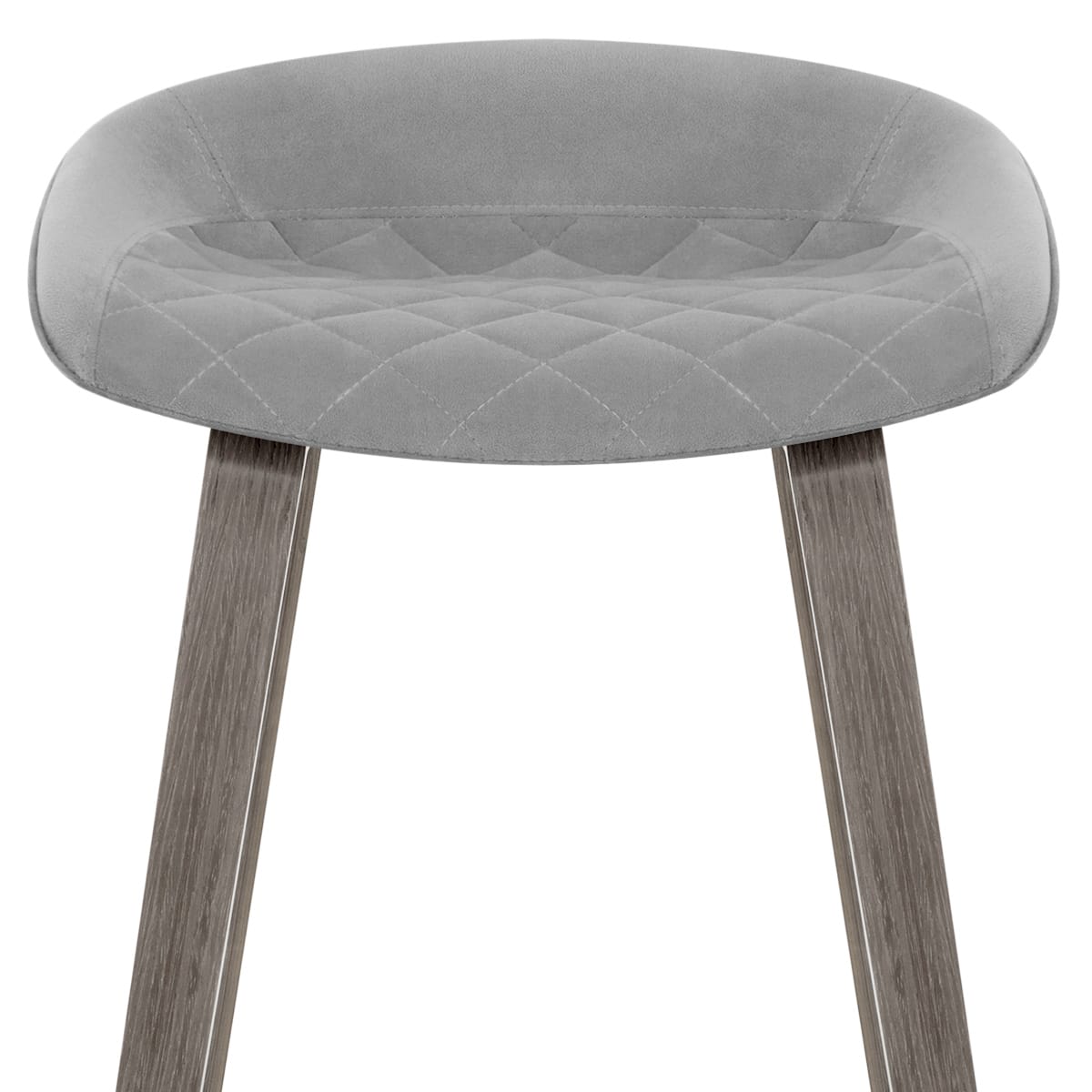 Samt Holz Barhocker - Epic Grau