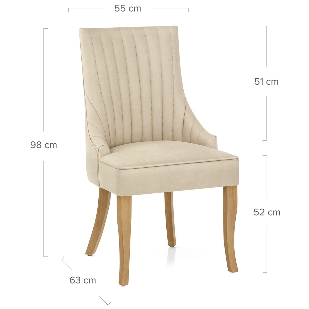 Kunstleder Stuhl - Eton Beige