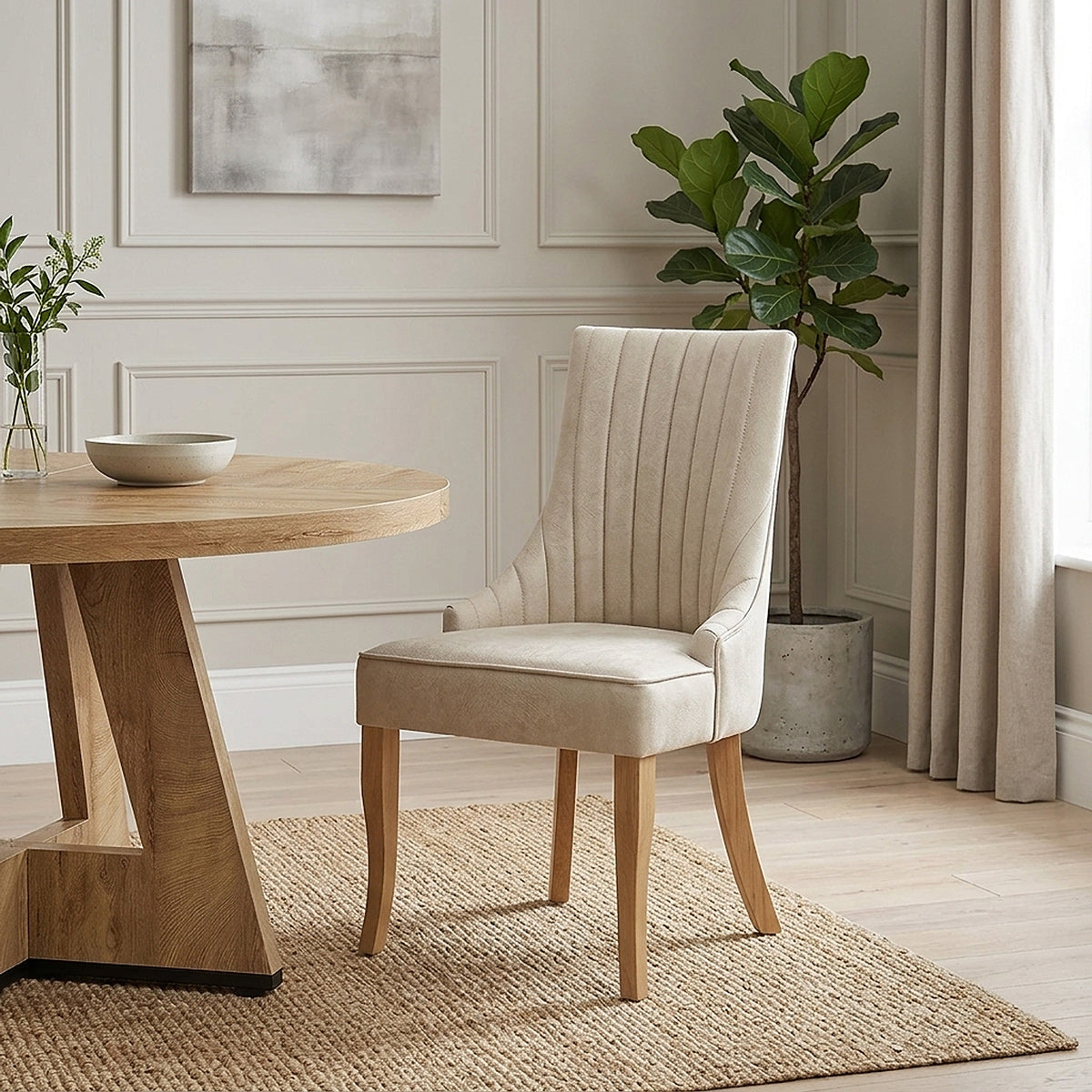 Kunstleder Stuhl - Eton Beige