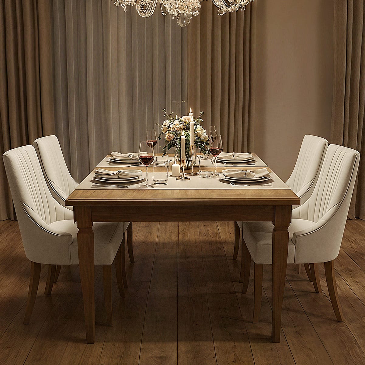 Kunstleder Stuhl - Eton Beige