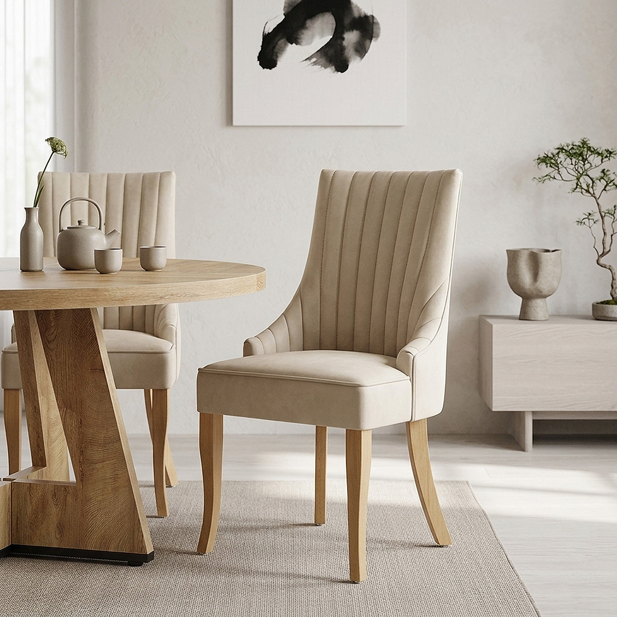 Kunstleder Stuhl - Eton Beige