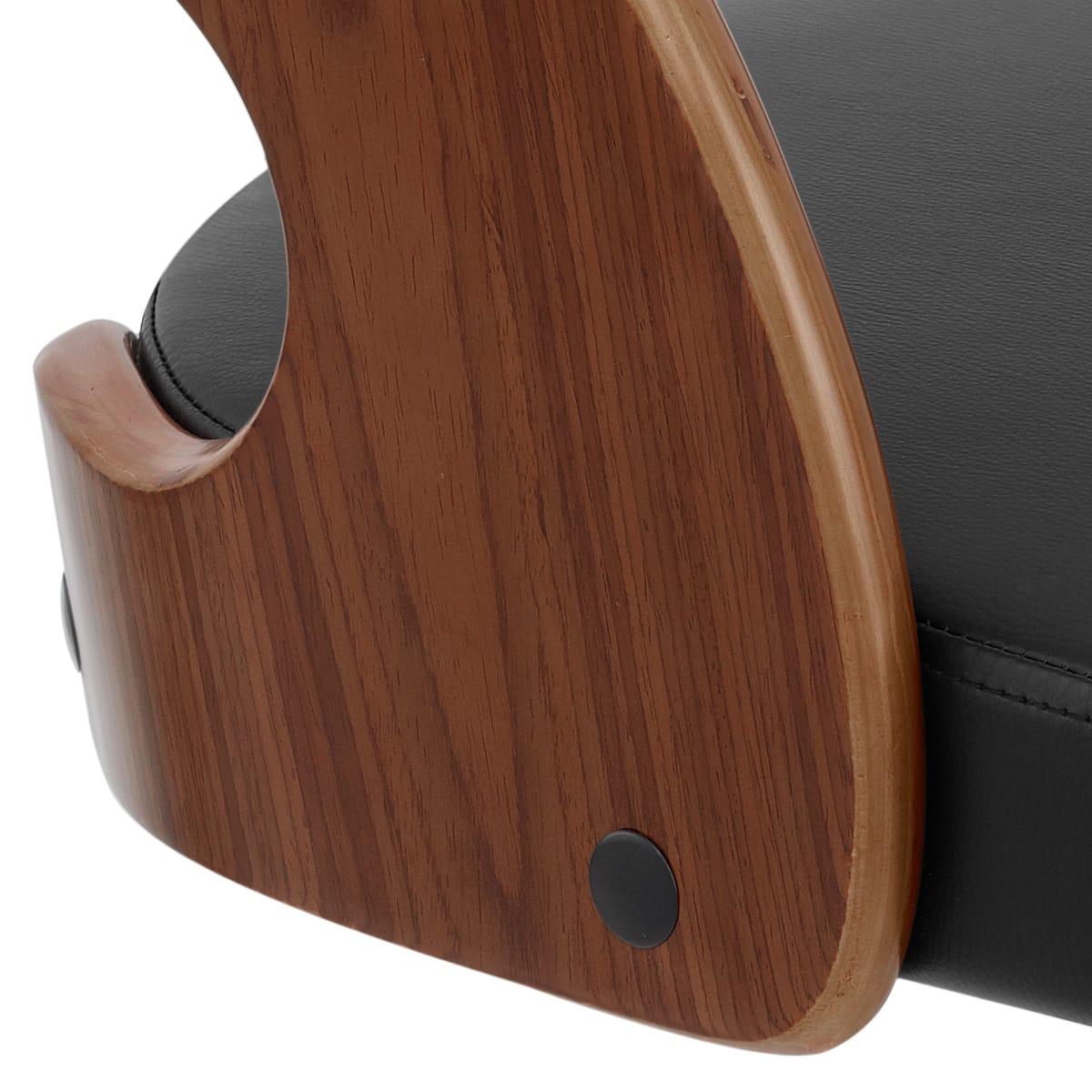 Sgabello Legno Cromato - Eve Noce Nero