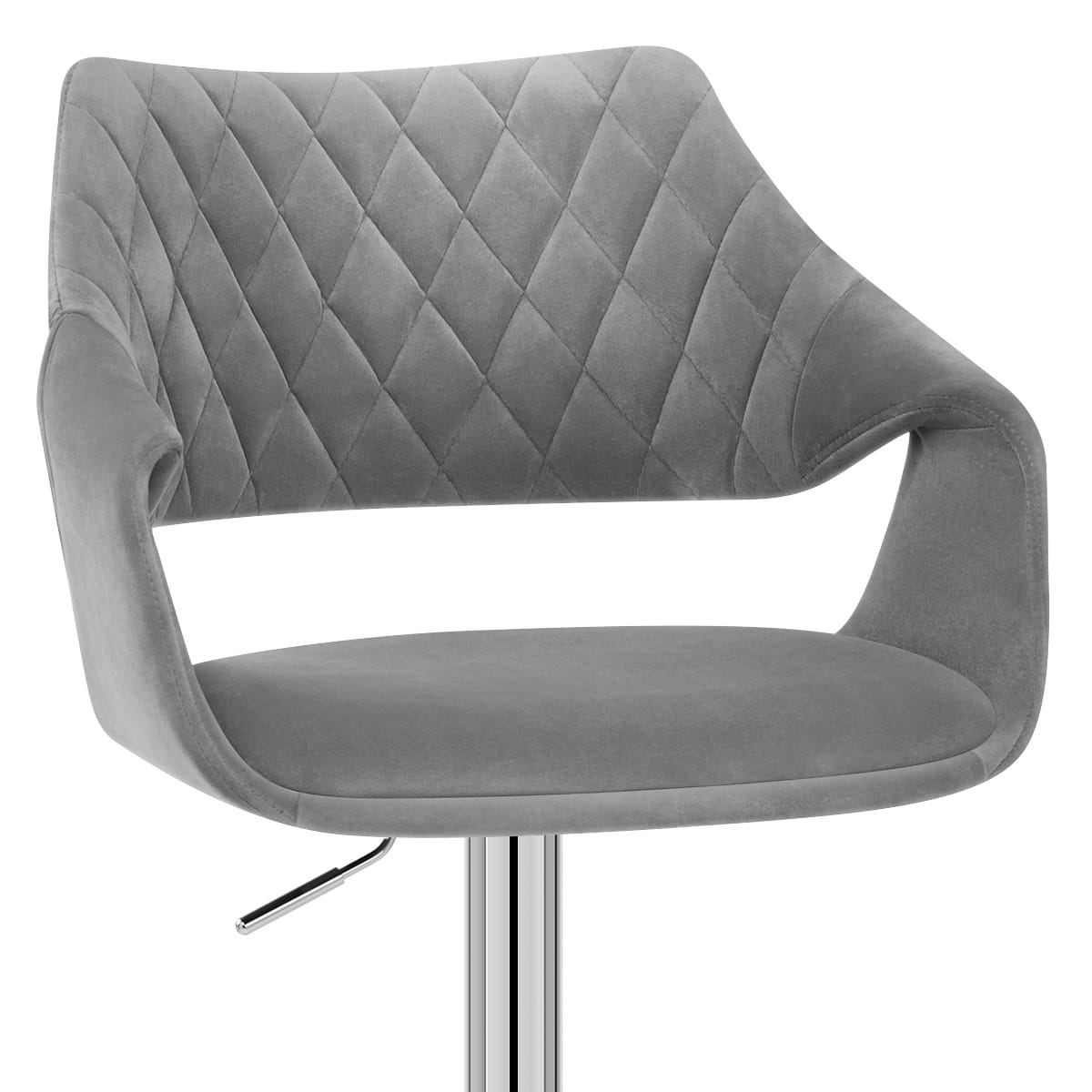 Samtstoff Barhocker - Fairfield Grau