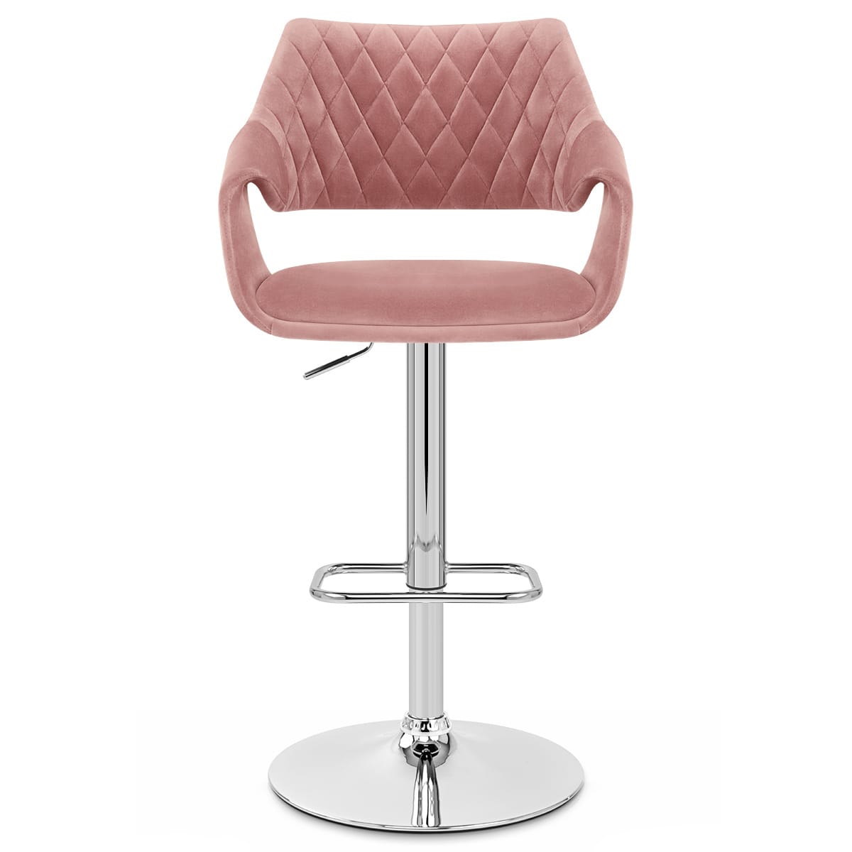 Samtstoff Barhocker - Fairfield Pink