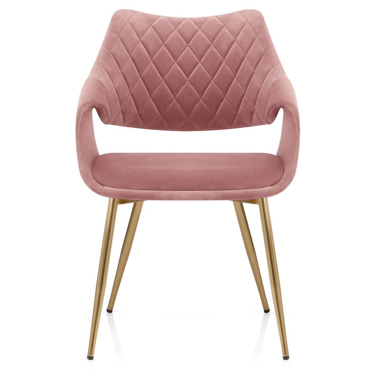 Samt Esszimmerstuhl Gold - Fairfield Pink