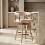 Sgabello Tessuto Quercia - Falco Beige