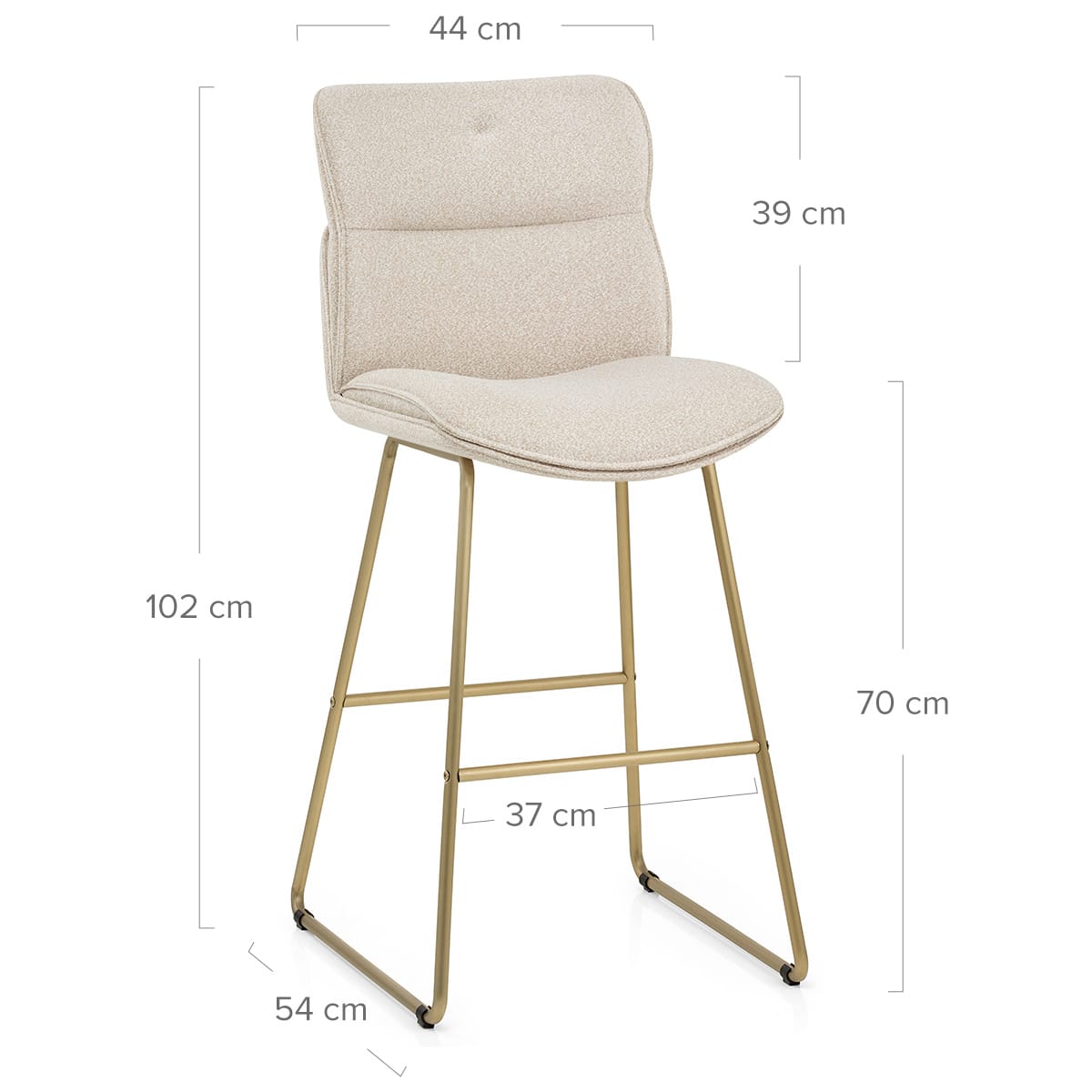 Sgabello in stoffa - Finley Crema