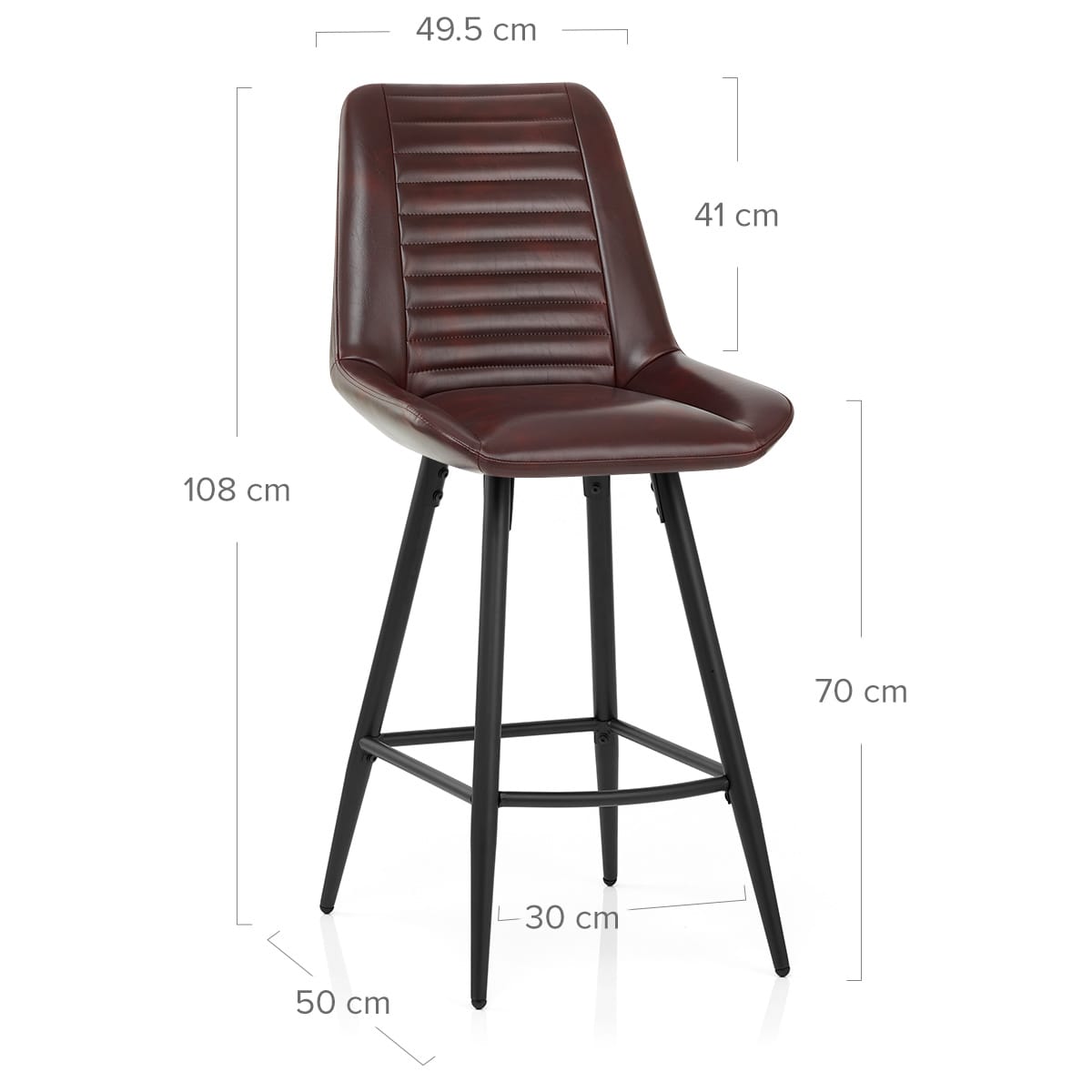 Barhocker Kunstleder - Forse Braun