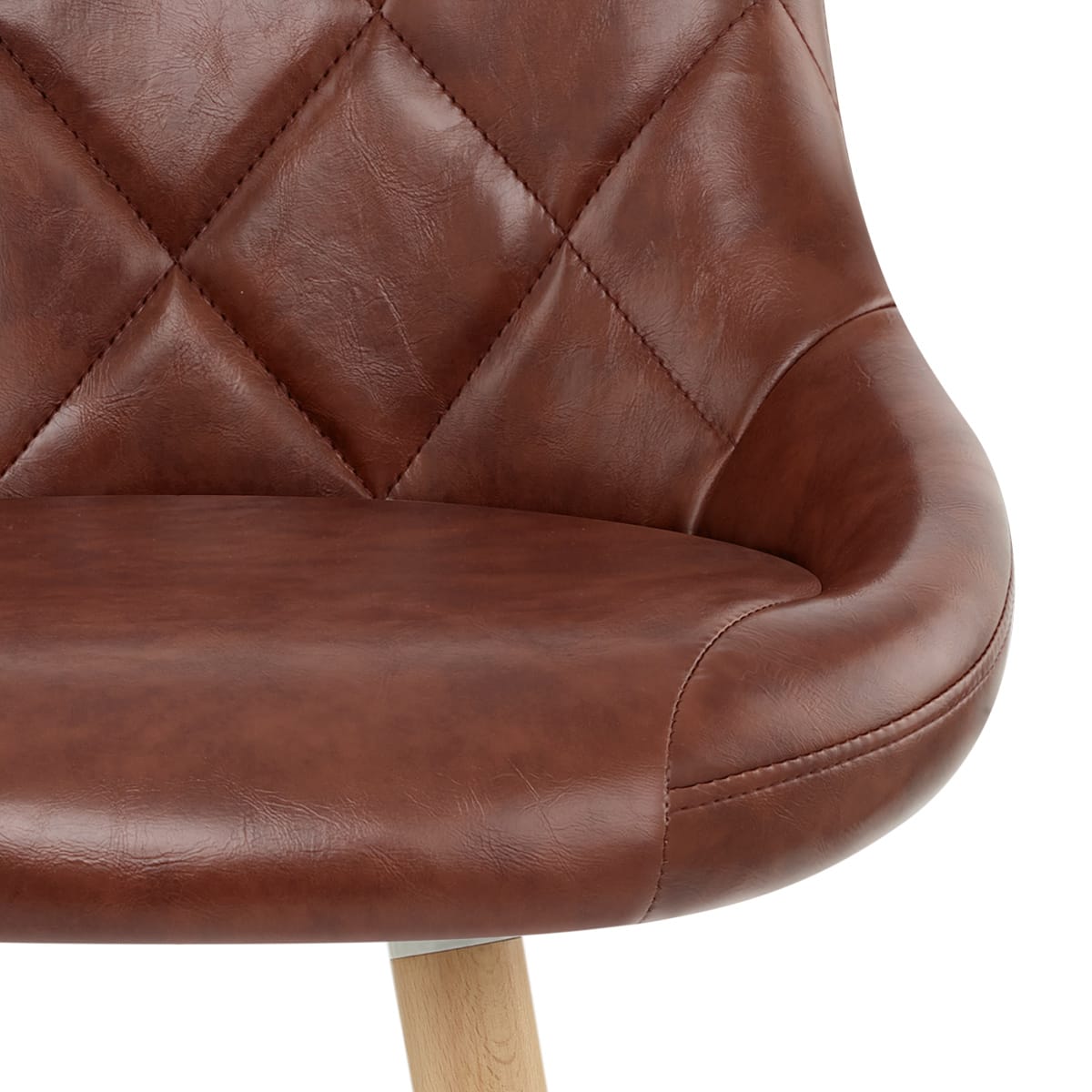 Sgabello Ecopelle Anticata - Fuse Marrone