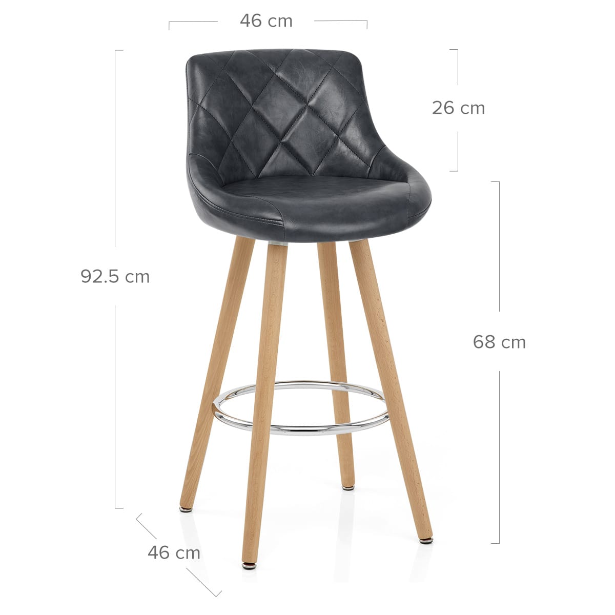 Kunstleder Barhocker Antik - Fuse Dunkelblau
