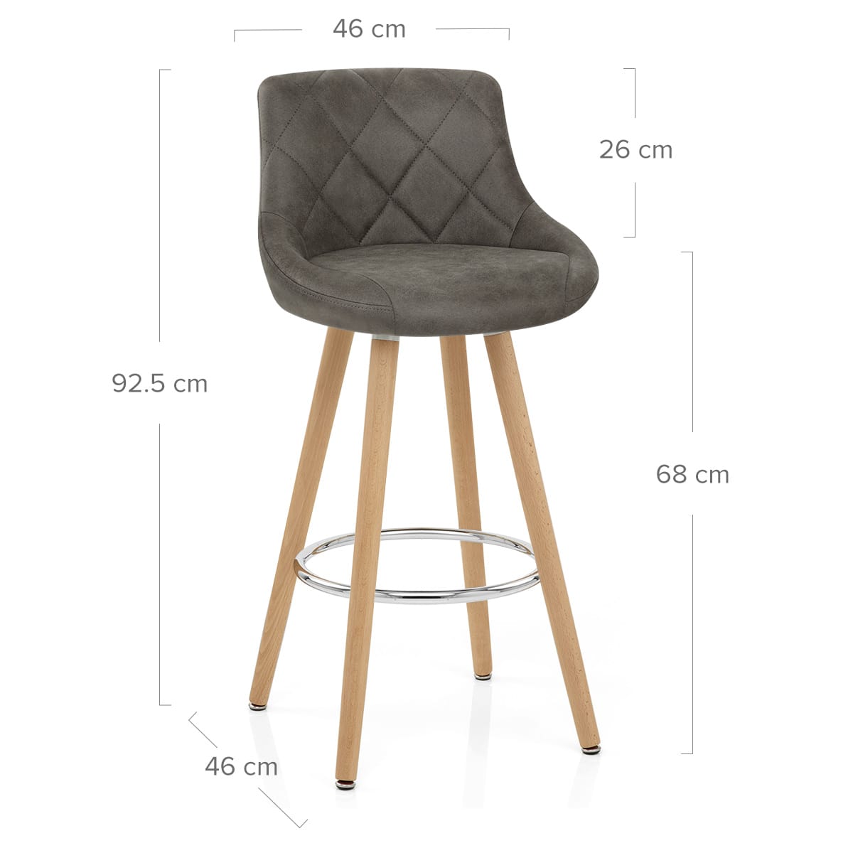 Sgabello Ecopelle - Fuse Grigio scuro