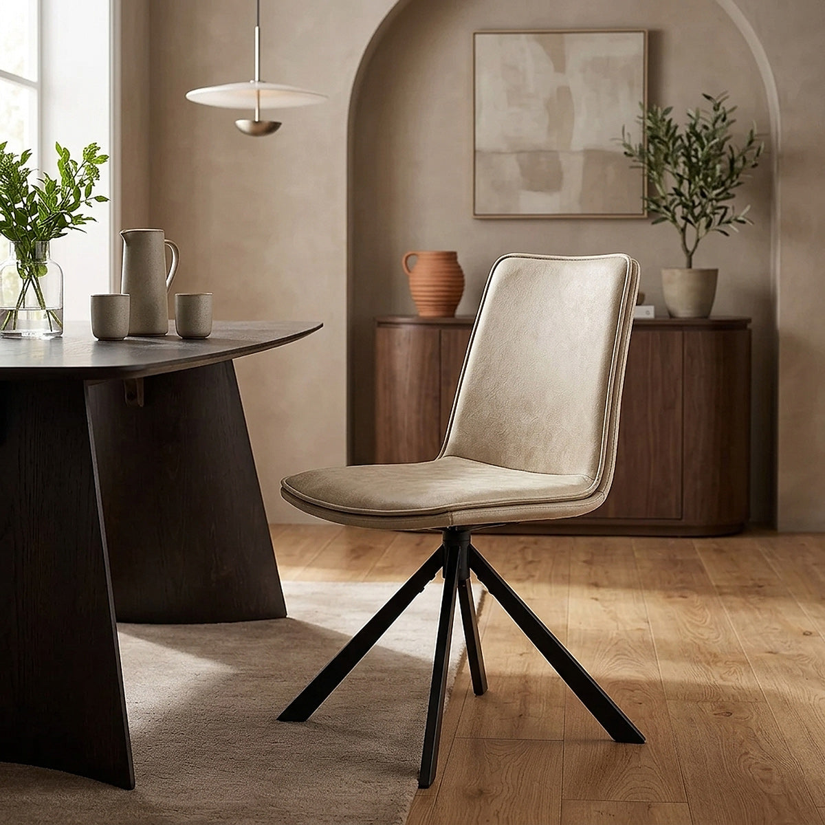 Esszimmerstuhl Kunstleder - Genesis Beige