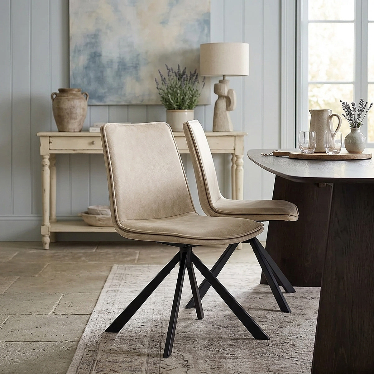 Esszimmerstuhl Kunstleder - Genesis Beige