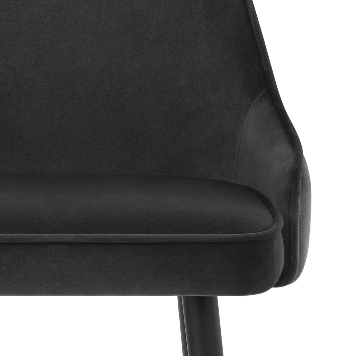 Samtbarhocker Gold - Glam Schwarz