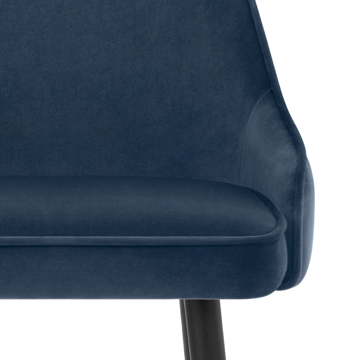 Sgabello Velluto Legno - Glam Blu