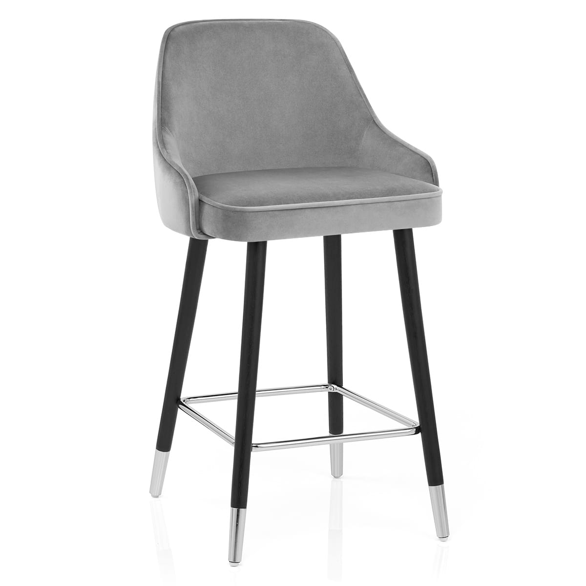 Samtbarhocker - Glam Grau