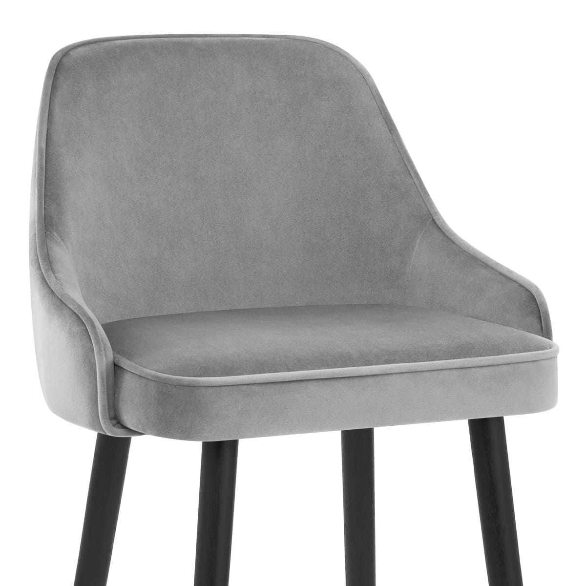 Samtbarhocker - Glam Grau