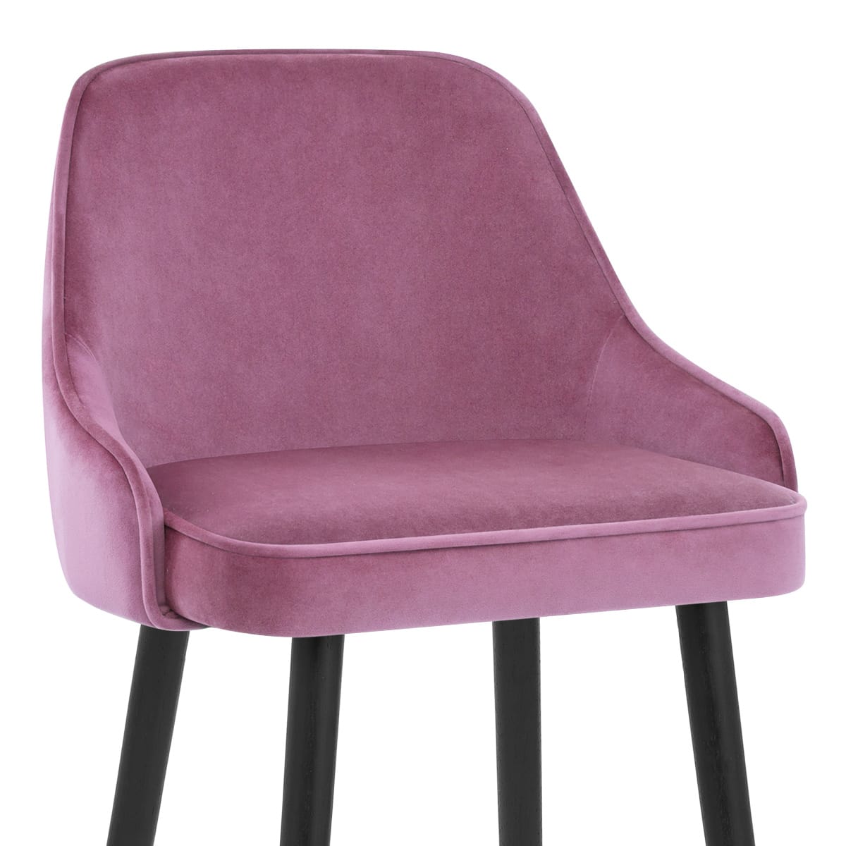 Sgabello Velluto Legno - Glam Viola