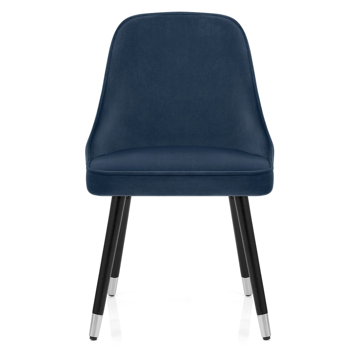 Sedia da pranzo Velluto Legno - Glam Blu