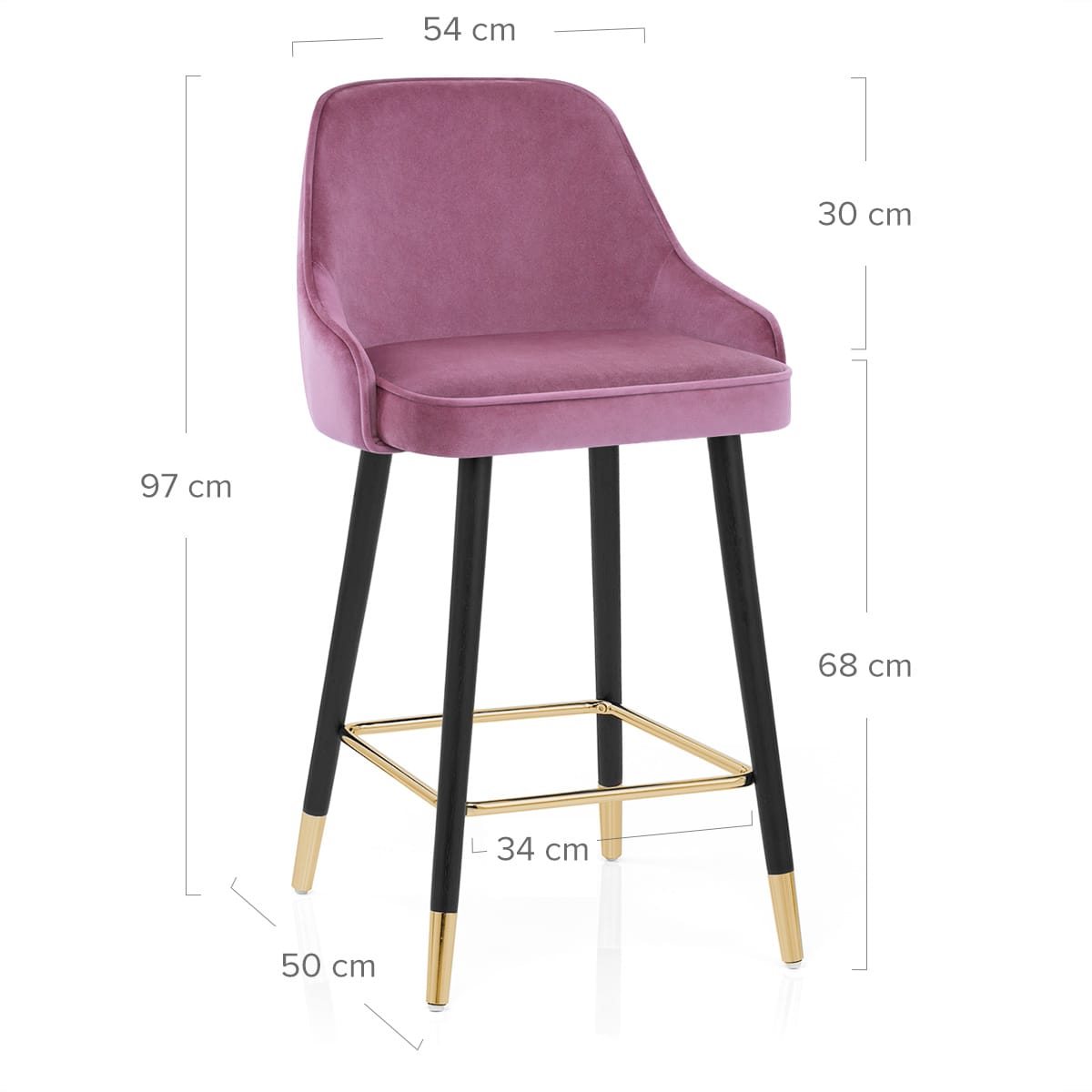 Samtbarhocker Gold - Glam Lila
