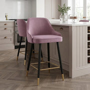 Samtbarhocker Gold - Glam Lila