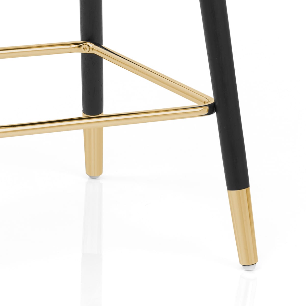 Samtbarhocker Gold - Glam Lila